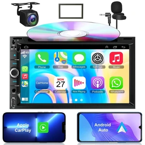 Double Din Car Radio Stereo with 7-Inch Touch Screen Support CD/DVD Player Double Din Car Radio Stereo with 7-Inch Touch Screen Support CD/DVD Player