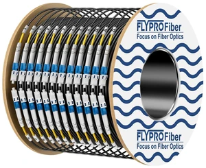 FLYPROFiber- 12 Core Single Mode LC to LC Outdoor Fiber Patch Cable 100m FLYPROFiber- 12 Core Single Mode LC to LC Outdoor Fiber Patch Cable 100m