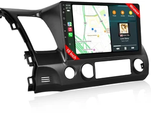 Car Stereo Radio for Honda Civic 2006 2007 2008 2009 2010 2011 with Wireless Carplay & Android Auto,10.1 Inch 1080P Touch Screen for Civic Radio with Bluetooth GPS Navi Mirror Link SWC Car Stereo Radio for Honda Civic 2006 2007 2008 2009 2010 2011 with Wireless Carplay & Android Auto,10.1 Inch 1080P Touch Screen for Civic Radio with Bluetooth GPS Navi Mirror Link SWC