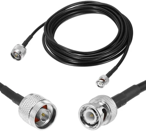 MECCANIXITY Black RG58 N Type to BNC Cable 15ft, 50 Ohm Low Loss BNC Male to N Male Coax Extension Jumper Cable for Spectrum Analyzer Antenna, Ham Radio, Oscilloscope, RF Applications MECCANIXITY Black RG58 N Type to BNC Cable 15ft, 50 Ohm Low Loss BNC Male to N Male Coax Extension Jumper Cable for Spectrum Analyzer Antenna, Ham Radio, Oscilloscope, RF Applications