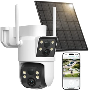LIWAN Solar Camera Outdoor Wireless, Dual Lens, 2.4GHz WiFi Security Camera LIWAN Solar Camera Outdoor Wireless, Dual Lens, 2.4GHz WiFi Security Camera