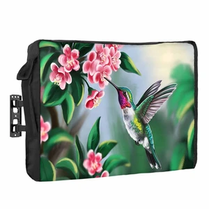 Bird Floral Outdoor TV Cover 52 to 55 Inches Hummingbird Spring Decorative Green Background Weatherproof&Waterproof TV Covers with Remote Control Pocket, Screen Protectors for Outside Bird Floral Outdoor TV Cover 52 to 55 Inches Hummingbird Spring Decorative Green Background Weatherproof&Waterproof TV Covers with Remote Control Pocket, Screen Protectors for Outside