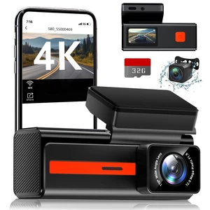 Dash Cam Front and Rear, Veement S80 4k+1080P Dual Dash Camera for Cars, WiFi Mini Car Camera,1.47 Display Dashcam,170Wide, Night Vision,24H Parking Mode, G-Sensor,Loop Recording, Free 32G Card Dash Cam Front and Rear, Veement S80 4k+1080P Dual Dash Camera for Cars, WiFi Mini Car Camera,1.47 Display Dashcam,170Wide, Night Vision,24H Parking Mode, G-Sensor,Loop Recording, Free 32G Card