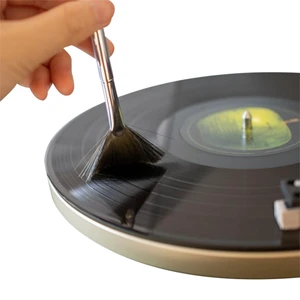 Matrix Anti Static Overall Dual-Action Cleaning Brush -Conductive Hair Vinyl Record Cleaner Brush for Audio,Turntable,LP,CD and Stylus Needle Matrix Anti Static Overall Dual-Action Cleaning Brush -Conductive Hair Vinyl Record Cleaner Brush for Audio,Turntable,LP,CD and Stylus Needle