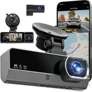 NHOPEEW Dash Cam Front and Rear 4K 3 Channel with WiFi & APP Control NHOPEEW Dash Cam Front and Rear 4K 3 Channel with WiFi & APP Control