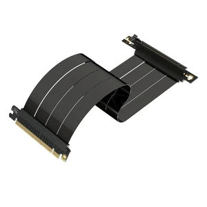 LINKUP PCIe 5.0 Riser Cable ^^ Vertical GPU Mount ^^ Right Angle, 30cm LINKUP PCIe 5.0 Riser Cable ^^ Vertical GPU Mount ^^ Right Angle, 30cm