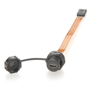 IP67 USB 3.1 Type-C Male to Female Extension Cable 10Gbps Flush Panel Mount USB 3.1 Gen2 C FPC Ribbon Flat Slim Cable 100W for Data Transfer Charging, Cabinet, Embedded PC, Automation(0.2m) IP67 USB 3.1 Type-C Male to Female Extension Cable 10Gbps Flush Panel Mount USB 3.1 Gen2 C FPC Ribbon Flat Slim Cable 100W for Data Transfer Charging, Cabinet, Embedded PC, Automation(0.2m)