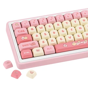 ZERRIOY 130-Key PBT Dye-Sublimation Cute Strawberry Chick Theme Keycaps ZERRIOY 130-Key PBT Dye-Sublimation Cute Strawberry Chick Theme Keycaps
