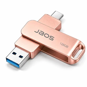 JBOS 128GB USB C Flash Drive, 2-in-1 USB 3.0 OTG Thumb Drive, Rose Gold JBOS 128GB USB C Flash Drive, 2-in-1 USB 3.0 OTG Thumb Drive, Rose Gold