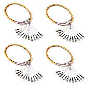 fyboptwu 12-Strand ST UPC Singlemode Pigtail 1.2m, 4-Pack fyboptwu 12-Strand ST UPC Singlemode Pigtail 1.2m, 4-Pack