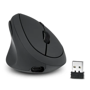 Perixx Perimice-719LR, Left Handed Wireless Vertical Mouse - Duo Wired and Wireless Charging Feature - Designed for Smaller Hands Perixx Perimice-719LR, Left Handed Wireless Vertical Mouse - Duo Wired and Wireless Charging Feature - Designed for Smaller Hands