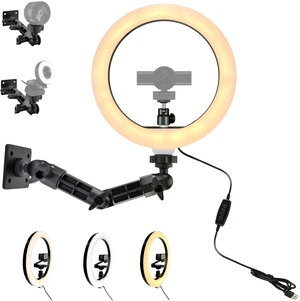 AceTaken Webcam Wall-Mount with Ring Light, 10'' Streaming-Light Wall Holder Bracket for Razer Kiyo V2 X,V2,Kiyo Pro 4K,Kiyo pro,Kiyo X,Kiyo Webcams AceTaken Webcam Wall-Mount with Ring Light, 10'' Streaming-Light Wall Holder Bracket for Razer Kiyo V2 X,V2,Kiyo Pro 4K,Kiyo pro,Kiyo X,Kiyo Webcams