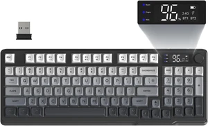 FREEWOLF M96 Wireless Gaming Keyboard Creamy Membrane 94Key ANSI-Moonlight FREEWOLF M96 Wireless Gaming Keyboard Creamy Membrane 94Key ANSI-Moonlight
