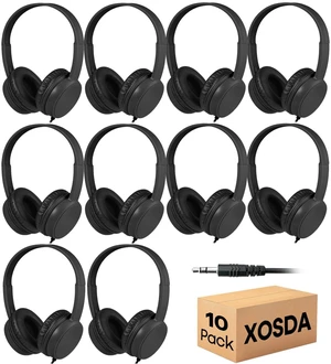 XOSDA Kids Headphones Bulk 10 Pack for Student School, Wholesale Wired Durable Earphones Class Set for Children Toddler Teens Boys Girls and Adult(LS30,10 Black) XOSDA Kids Headphones Bulk 10 Pack for Student School, Wholesale Wired Durable Earphones Class Set for Children Toddler Teens Boys Girls and Adult(LS30,10 Black)