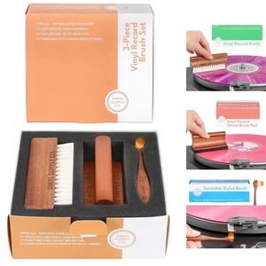 Vinyl Supply Co. 3-In-1 Ultimate Vinyl Record Cleaning Kit - 100% All-Natural Sapele Mahogany Wood Cleaning Kit With Goat Hair Brush, Velvet Pad, And Stylus Cleaner Vinyl Supply Co. 3-In-1 Ultimate Vinyl Record Cleaning Kit - 100% All-Natural Sapele Mahogany Wood Cleaning Kit With Goat Hair Brush, Velvet Pad, And Stylus Cleaner