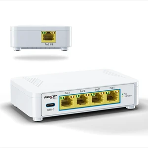 Gigabit 5 Port PoE Passthrough Switch with 1 USB-C 5V2A Port, Small PoE Powered Switch 4 PoE+ Output 802.3af/at & 1 PoE++ Input 802.3bt Compliant, Outdoor PoE Extender No Power Required, EN-PEX04GBC Gigabit 5 Port PoE Passthrough Switch with 1 USB-C 5V2A Port, Small PoE Powered Switch 4 PoE+ Output 802.3af/at & 1 PoE++ Input 802.3bt Compliant, Outdoor PoE Extender No Power Required, EN-PEX04GBC