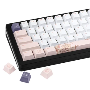 TICKTYYPE PBT Pink Keycaps, Cherry Blossom Theme Keyboard Keycaps TICKTYYPE PBT Pink Keycaps, Cherry Blossom Theme Keyboard Keycaps