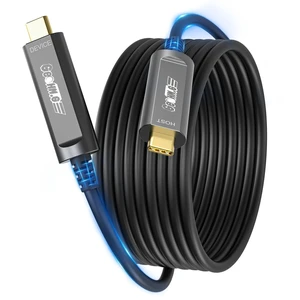 USB C Fiber Optic Cable 33 FT, 10Gbps High Speed Active Long USB C Cable USB C Fiber Optic Cable 33 FT, 10Gbps High Speed Active Long USB C Cable