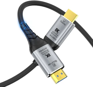 DGHUMEN Fiber Optic HDMI Cable 10FT, 8K Long HDMI 2.1 Cable, 48Gbps Ultra High Speed Braided 8K@60Hz 4K@120Hz, Dynamic HDR, eARC, HDCP 2.2&2.3, 3D, for PS5, Xbox, HDTV, Laptop, Monitor DGHUMEN Fiber Optic HDMI Cable 10FT, 8K Long HDMI 2.1 Cable, 48Gbps Ultra High Speed Braided 8K@60Hz 4K@120Hz, Dynamic HDR, eARC, HDCP 2.2&2.3, 3D, for PS5, Xbox, HDTV, Laptop, Monitor