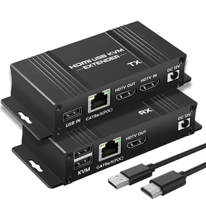 164ft/50m HDMI KVM USB Extender Over Cat 5e/6/7 164ft/50m HDMI KVM USB Extender Over Cat 5e/6/7