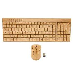 ciciglow Bamboo Keyboard and Mouse, 2.4GHz Computer Devices with USB Receiver, Optional 1200DPI MouseCompact KeyboardWireless Keyboard and Combo (Mouse and Keyboard ciciglow Bamboo Keyboard and Mouse, 2.4GHz Computer Devices with USB Receiver, Optional 1200DPI MouseCompact KeyboardWireless Keyboard and Combo (Mouse and Keyboard