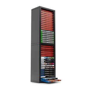 TNP Video Game Storage Tower for PS5 and Nintendo Switch, 12 Cases, Black TNP Video Game Storage Tower for PS5 and Nintendo Switch, 12 Cases, Black