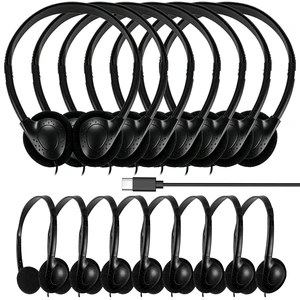 USB Type C Kids Headphones Bulk 20 Pack for Classroom School, Wired On-Ear USB C Headset for Students Teens Children, Compatible with Cellphone Tablet Laptop PC Online Class Travel (HY857C, 20 Black) USB Type C Kids Headphones Bulk 20 Pack for Classroom School, Wired On-Ear USB C Headset for Students Teens Children, Compatible with Cellphone Tablet Laptop PC Online Class Travel (HY857C, 20 Black)