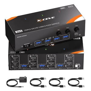 8K KVM Switch 3 Monitors 3 Computers HDMI Displayport KVM 3 Port 4K@144Hz 8K KVM Switch 3 Monitors 3 Computers HDMI Displayport KVM 3 Port 4K@144Hz