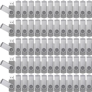 Kanayu 100 Pack 4gb USB 2.0 Flash Drives, Gray Swivel Thumb Drives Kanayu 100 Pack 4gb USB 2.0 Flash Drives, Gray Swivel Thumb Drives