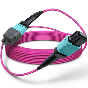 Banguptical 50ft OFNP MTP/MPO Fiber Cable 12 Strand Female, MTP to MTP OM4 Multimode Fiber Optic Ptach Cord, Type B Plenum MTP Jumpers Banguptical 50ft OFNP MTP/MPO Fiber Cable 12 Strand Female, MTP to MTP OM4 Multimode Fiber Optic Ptach Cord, Type B Plenum MTP Jumpers