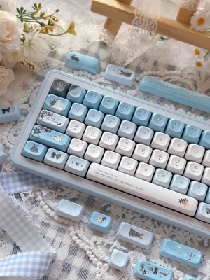 ZERRIOY Cute PBT 145keys - Blue Animals Theme MOA Profile Keycaps Set. ZERRIOY Cute PBT 145keys - Blue Animals Theme MOA Profile Keycaps Set.