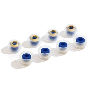 TANGZU Tang Sancai Noble IEM Eartips, Premium Hypoallergenic Liquid Silicone, Wide Bore Replaceable Brass Ear Tips for in-Ear Headphones, Blue Large, 4 Pairs TANGZU Tang Sancai Noble IEM Eartips, Premium Hypoallergenic Liquid Silicone, Wide Bore Replaceable Brass Ear Tips for in-Ear Headphones, Blue Large, 4 Pairs