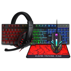 Yunir Rainbow Backlit Gaming Keyboard and Mouse Combo with Headset & Mouse Pad, Wired RGB 104 Keys Ergonomic PC Gaming Set, All in 1 Gaming Bundle for PC Yunir Rainbow Backlit Gaming Keyboard and Mouse Combo with Headset & Mouse Pad, Wired RGB 104 Keys Ergonomic PC Gaming Set, All in 1 Gaming Bundle for PC