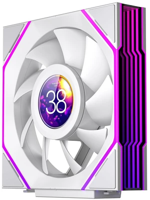 Jungle Leopard Interstellar V4 LCD 120mm PC Case Fan^^1.5-Inch LCD Screen Computer Cooling ARGB Daisy Chain Fan^^Infinity Mirror Design^^600-2100 4Pin PWM Control^^61.54CFM (White Forward) Jungle Leopard Interstellar V4 LCD 120mm PC Case Fan^^1.5-Inch LCD Screen Computer Cooling ARGB Daisy Chain Fan^^Infinity Mirror Design^^600-2100 4Pin PWM Control^^61.54CFM (White Forward)