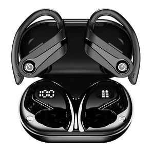 Bluetooth Headphones Wireless Earbuds 20Hrs Playback In Ear Buds Power Display with ENC Noise Canceling Mic, Last Long,Over-Ear Stereo Bass Earphones with Earhooks for Sports/Workout/RunningBla Bluetooth Headphones Wireless Earbuds 20Hrs Playback In Ear Buds Power Display with ENC Noise Canceling Mic, Last Long,Over-Ear Stereo Bass Earphones with Earhooks for Sports/Workout/RunningBla