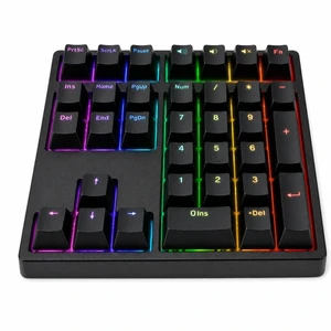 Glaeptio Wired Mechanical Number Pad, USB C 34 Keys Numeric Keypad with Blue Switch RGB Backlit PBT ABS Detachable Cable for Laptop Desktop PC Office Data Entry Gaming (Black) Glaeptio Wired Mechanical Number Pad, USB C 34 Keys Numeric Keypad with Blue Switch RGB Backlit PBT ABS Detachable Cable for Laptop Desktop PC Office Data Entry Gaming (Black)