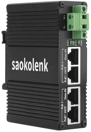 Industrial Gigabit 95W 802.3at PoE++ Injector RJ45 12-48V DC PoE Adapter Industrial Gigabit 95W 802.3at PoE++ Injector RJ45 12-48V DC PoE Adapter
