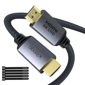 8K HDMI 2.1 Cable, Certified 8K@60Hz & 4K@120Hz, 48Gbps, Dynamic HDR, eARC, Braided Nylon, Compatible with PS5, Xbox Series X, Apple TV, 4K/8K TVs, Gaming Monitors, Receivers,30 FT/1 pk 8K HDMI 2.1 Cable, Certified 8K@60Hz & 4K@120Hz, 48Gbps, Dynamic HDR, eARC, Braided Nylon, Compatible with PS5, Xbox Series X, Apple TV, 4K/8K TVs, Gaming Monitors, Receivers,30 FT/1 pk