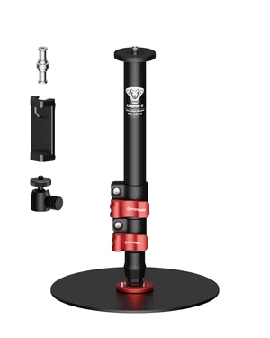RB-A200-S Tabletop Round Base Monopod Stand with Phone Holder & Ball Head RB-A200-S Tabletop Round Base Monopod Stand with Phone Holder & Ball Head