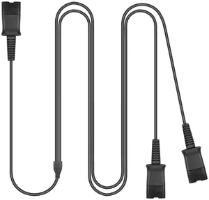 Weatwo Training Y Splitter Adapter Cable for All Plantronics QD Headphone Weatwo Training Y Splitter Adapter Cable for All Plantronics QD Headphone