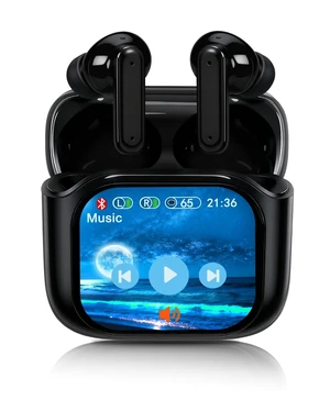 Handzee Wireless Earbuds, Bluetooth Earphones with Touchscreen, Black Handzee Wireless Earbuds, Bluetooth Earphones with Touchscreen, Black