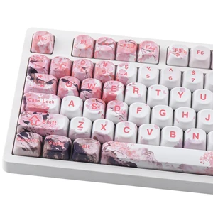 MOA PBT Keycaps Cherry Blossom-Landscape Painting Sakura Pink Cute Keycaps MOA PBT Keycaps Cherry Blossom-Landscape Painting Sakura Pink Cute Keycaps
