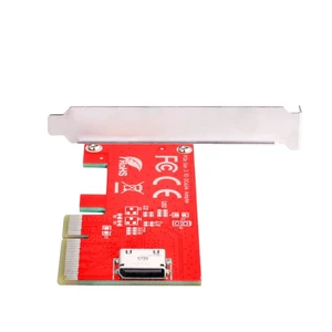 NFHK PCI-E 3.0 Express 4.0 x4 to Oculink Internal SFF-8612 SFF-8611 Host Adapter for PCIe SSD with Bracket NFHK PCI-E 3.0 Express 4.0 x4 to Oculink Internal SFF-8612 SFF-8611 Host Adapter for PCIe SSD with Bracket