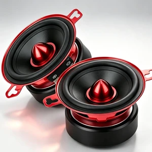 3.5 Inch Car Speakers 600W Woofer Red Aluminum Bullet 4 Ohm Midrange Audio 3.5 Inch Car Speakers 600W Woofer Red Aluminum Bullet 4 Ohm Midrange Audio
