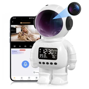 pafyh 3-in-1 2K Robot Clock Camera, Supporting 5G and 2.4G Dual-Band Wi-Fi Bluetooth, Indoor Security Monitoring, Color Night Vision, Human Motion Detection, Long Battery Life (White) pafyh 3-in-1 2K Robot Clock Camera, Supporting 5G and 2.4G Dual-Band Wi-Fi Bluetooth, Indoor Security Monitoring, Color Night Vision, Human Motion Detection, Long Battery Life (White)