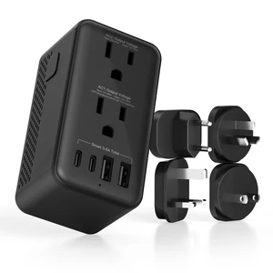 2000W 220V to 110V Voltage Converter US to Europe for Hair Dryer, Converter for European Travel, 6-in-1 Charging with 4 Plugs for Travel Worldwide 2000W 220V to 110V Voltage Converter US to Europe for Hair Dryer, Converter for European Travel, 6-in-1 Charging with 4 Plugs for Travel Worldwide