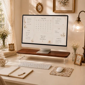 Bamboo Monitor Riser, Wide Desktop Monitor Stand for Desk with Clear Acrylic Legs, 31.5 x 8" Bamboo Wood Shelf, Fit Keyboard, Home Office Workspace Accessories,Study Stationaries Storage (Dark Brown) Bamboo Monitor Riser, Wide Desktop Monitor Stand for Desk with Clear Acrylic Legs, 31.5 x 8" Bamboo Wood Shelf, Fit Keyboard, Home Office Workspace Accessories,Study Stationaries Storage (Dark Brown)