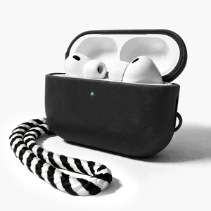 Melnkoc for AirPods Pro 3 Genuine Leather CaseAll-Round ShockproofMulti Leather, Frame+Hide Patented Dual LayerWireless Charging ReadyLED Visiblewith Lanyard (Black, Crazy Horse Leather) Melnkoc for AirPods Pro 3 Genuine Leather CaseAll-Round ShockproofMulti Leather, Frame+Hide Patented Dual LayerWireless Charging ReadyLED Visiblewith Lanyard (Black, Crazy Horse Leather)