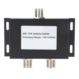 2 Way Antenna Power Splitter Dual Port Antenna Splitter 2 Way RF Splitter 136-174MHz for AIS Transponders VHF Radios with Aluminum Alloy Casing Design for Marine Systems 2 Way Antenna Power Splitter Dual Port Antenna Splitter 2 Way RF Splitter 136-174MHz for AIS Transponders VHF Radios with Aluminum Alloy Casing Design for Marine Systems