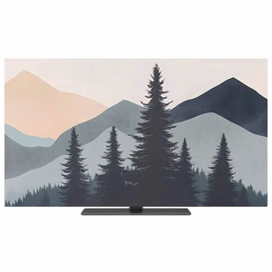 Mountain Forest Indoor TV Cover 65 Inch LCD TV Screen Protector Stretchable Television Dust Cover Nature Tree Scenery Watercolor Pink Blue Dustproof Television Display Protector for LED Desktop Decor Mountain Forest Indoor TV Cover 65 Inch LCD TV Screen Protector Stretchable Television Dust Cover Nature Tree Scenery Watercolor Pink Blue Dustproof Television Display Protector for LED Desktop Decor